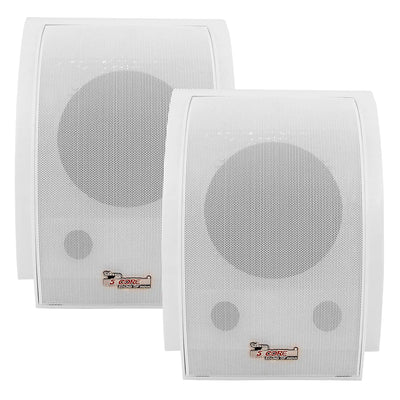 5Core Outdoor Speakers Stereo In Wall 100W Peak Passive Patio Home Wired Waterproof Audio System